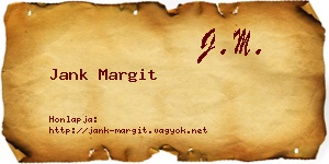 Jank Margit névjegykártya